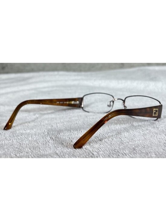 Fendi F878 705 Bronze Full Rim Metal Rectangular Eyeglasses Frames 52-17-135 main image 6